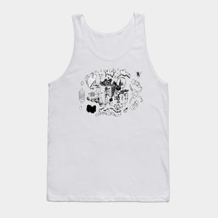 n15: "behind walls/never here" Tank Top